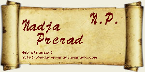 Nadja Prerad vizit kartica